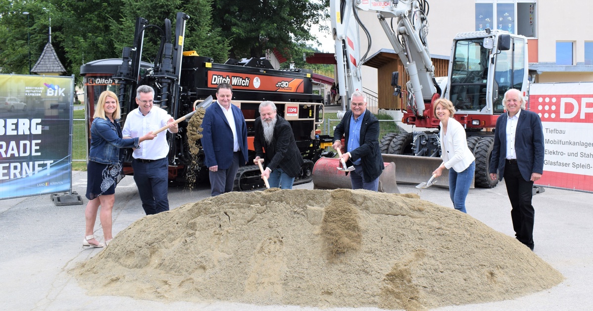 Spatenstich f&uuml;r Breitbandausbau in der Gro&szlig;region G&ouml;rtschitztal