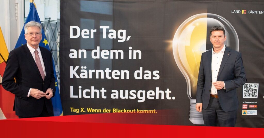 &bdquo;Tag X. Wenn der Blackout kommt&ldquo;: Land K&auml;rnten startete Informationskampagne